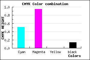 #6B0BDC color CMYK mixer