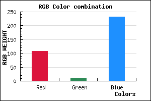rgb background color #6B0BE8 mixer