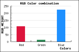 rgb background color #6B0CE1 mixer