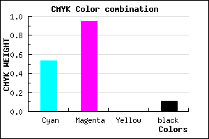 #6B0CE2 color CMYK mixer