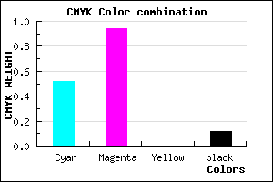 #6B0DE1 color CMYK mixer