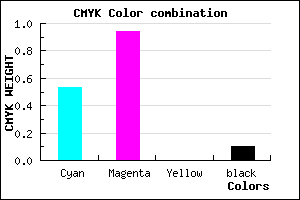 #6B0DE6 color CMYK mixer