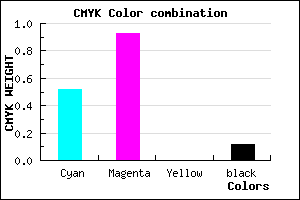 #6B0FE1 color CMYK mixer