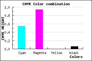 #6B0FF0 color CMYK mixer