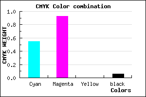#6B11F0 color CMYK mixer