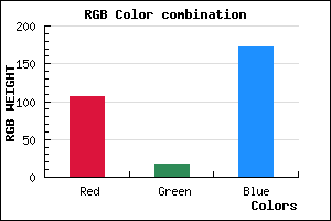 rgb background color #6B12AC mixer