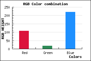 rgb background color #6B12DC mixer