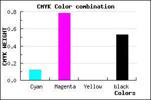 #6B1B79 color CMYK mixer