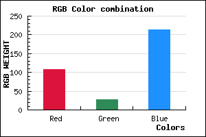 rgb background color #6B1BD5 mixer