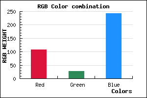 rgb background color #6B1BF3 mixer