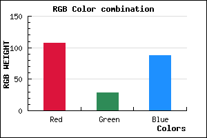 rgb background color #6B1C58 mixer
