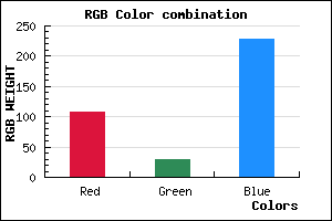 rgb background color #6B1DE4 mixer