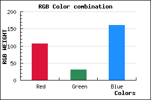 rgb background color #6B1EA0 mixer