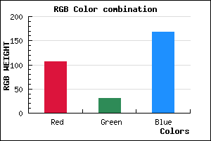rgb background color #6B1EA8 mixer
