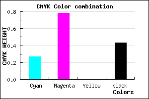 #6B2092 color CMYK mixer