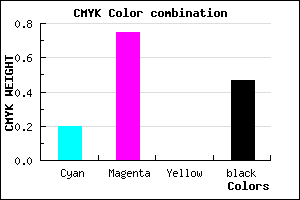 #6B2286 color CMYK mixer