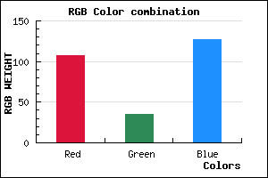rgb background color #6B237F mixer