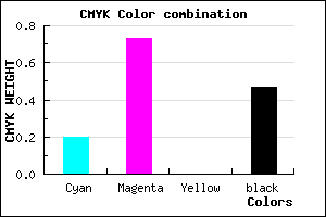 #6B2486 color CMYK mixer