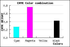 #6B2493 color CMYK mixer