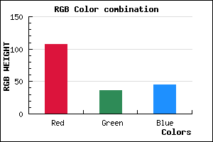 rgb background color #6B242D mixer