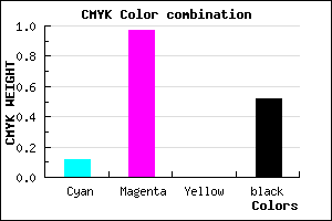 #6B047A color CMYK mixer