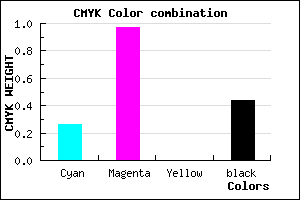 #6B0490 color CMYK mixer