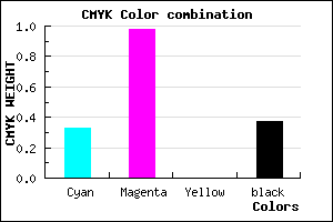 #6B04A0 color CMYK mixer