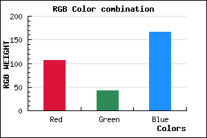 rgb background color #6B2BA7 mixer