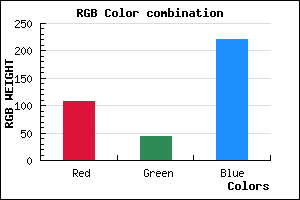 rgb background color #6B2BDC mixer