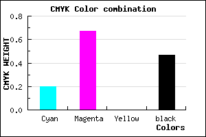 #6B2C86 color CMYK mixer