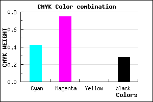 #6B2DB7 color CMYK mixer