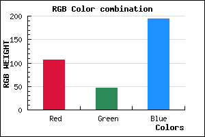 rgb background color #6B2EC2 mixer