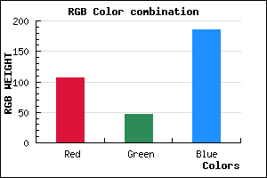 rgb background color #6B2FB9 mixer