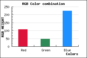 rgb background color #6B2FE1 mixer