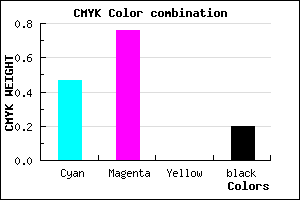 #6B31CB color CMYK mixer