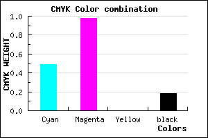 #6B05D1 color CMYK mixer