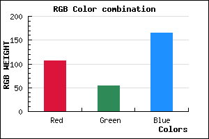 rgb background color #6B36A5 mixer