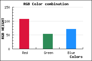 rgb background color #6B3647 mixer
