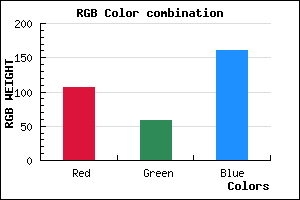 rgb background color #6B3BA1 mixer