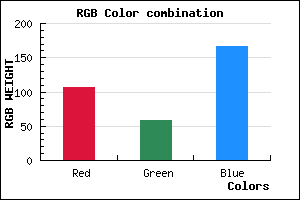 rgb background color #6B3BA7 mixer