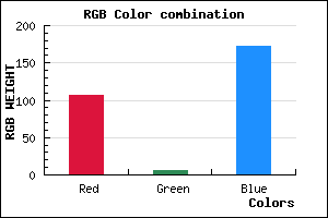 rgb background color #6B06AC mixer
