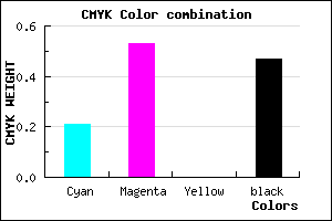 #6B3F87 color CMYK mixer