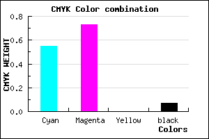 #6B3FED color CMYK mixer
