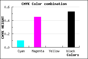 #6B4177 color CMYK mixer