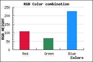 rgb background color #6B43E3 mixer