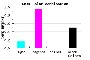 #6B077F color CMYK mixer
