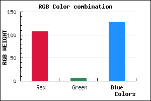 rgb background color #6B077F mixer