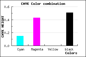 #6B487E color CMYK mixer