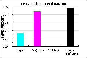 #6B4881 color CMYK mixer