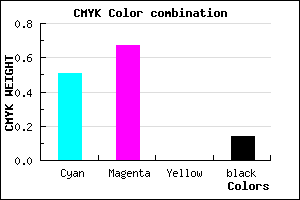 #6B49DB color CMYK mixer